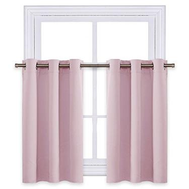 Imagem de NICETOWN Camper RV Window Treatment Valance – Cortinas com isolamento térmico Energy Smart Eyelet Top para quarto (rosa lavanda = rosa bebê, 2 painéis, 106 cm x 61 cm C cabeçalho)