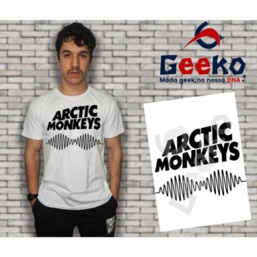 Imagem de Camiseta Arctic Monkeys Indie Alternativo Rock Geeko, Branca gola care