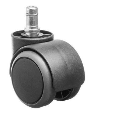 Imagem de Kit 50 Rodizio Roda 50mm Pu Anti Risco P/ Cadeira Escritorio - SQUADRO