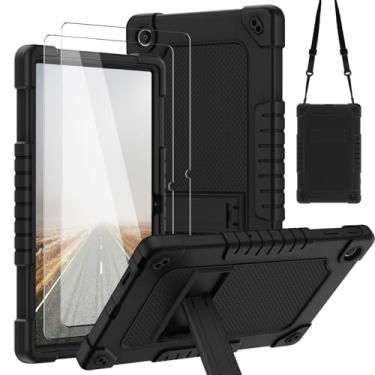 Imagem de Kebiory Capa para tablet Onn 11 Tablet Pro, com protetor de tela temperada, alça de ombro, suporte para crianças, à prova de choque, capa para Walmart Onn 11 polegadas Pro 2023 (modelo: 100110027)