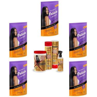 Imagem de Hene Gel Pelucia Preto Medio/Forte 05x180g Pouch/Bisnaga+Brilho Magico