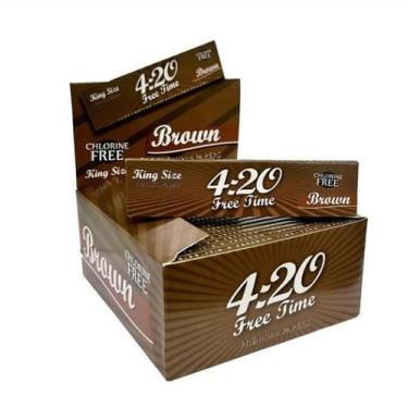 Imagem de Caixa De Seda 4:20 Free Time Brown King Size - MB LED
