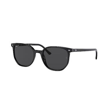Imagem de Ray-Ban Óculos de sol quadrados RB2197F Elliot Low Bridge Fit, Preto/preto polarizado, 54 mm