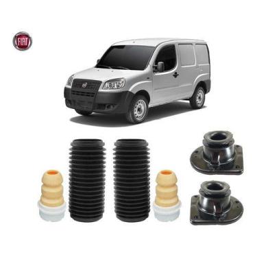 Imagem de 2 Kit Coxim Batente Dianteiro Doblo Cargo 2002 2003 2004 05 - QualyKit