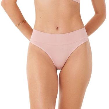 Imagem de Calcinha Fio Dental Cós Largo Microfibra Sem Costura Zee Rucci, Rosa, 