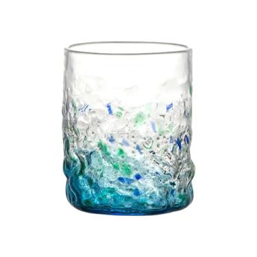 Imagem de CAPIJIONG 310 ml - Copo de vidro luminoso criativo e personalizado feito à mão japonês para beber em casa - Céu estrelado (médio)