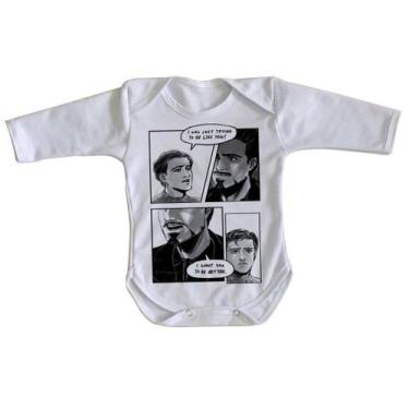 Imagem de body nenê criança roupa bebê manga longa Tony Stark  Peter Parker - Em