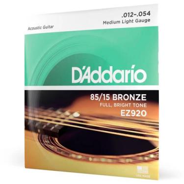 Imagem de Encordoamento Para Violão D'ddario Aço EZ920 .012 - D'ADDARIO