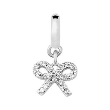 Imagem de Pingente Prata Link Laço com Zircônia Branca 19x9mm - Convex