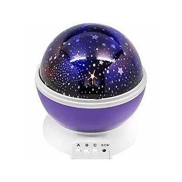 Imagem de Luminária Abajur Star Master Lua Estrela Usb Galaxy Lighting ROXA - BC
