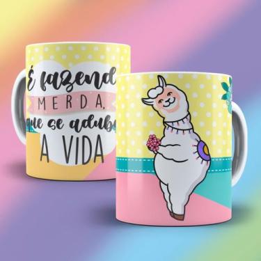 Imagem de Caneca Lhama Irritada Teu Cu Porr@ Caralh@ Diversos Modelos Insulto Ir