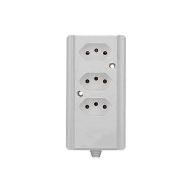 Imagem de Régua Tomada Em Barra Tripla Cinza 10a/20a Para Extensão - INTERNEED