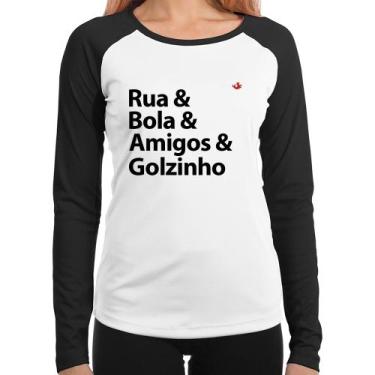 Imagem de Baby Look Raglan Rua & Bola & Amigos & Golzinho Manga Longa - Foca na 