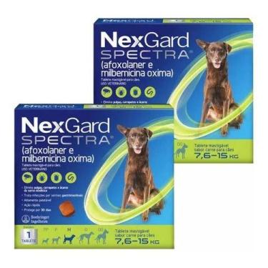 Imagem de 2 Nexgard Spectra Cães 7,6 A 15 Kg Antipulga E Carrapato Kit