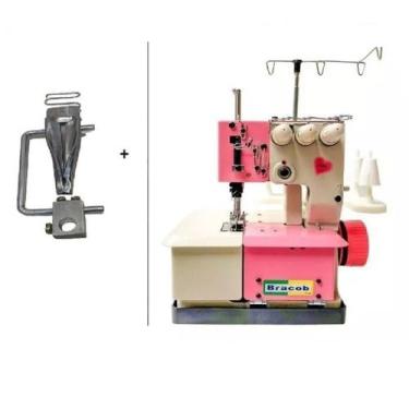 Imagem de Galoneira Bracob ROSA- 3 agulhas+vies fita 20mm, Rosa, 110V