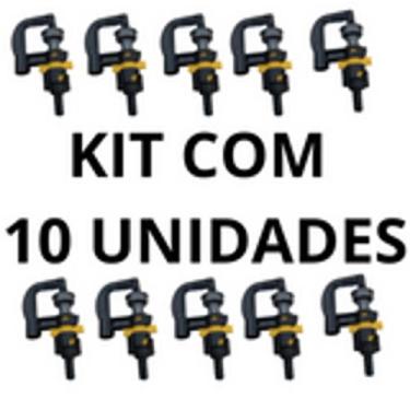 Imagem de Kit com 10 unidades microaspersor rotativo bocal amarelo 135l/h- un- i