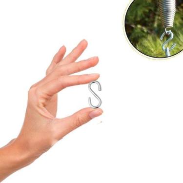 Imagem de Kit 5 Gancho Tipo S Suporte Cabide Aço Multiuso Cozinha Organizador Sa