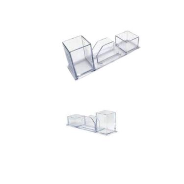 Imagem de Porta Lápis Cartão e Clips Trio Cristal - NovaCril