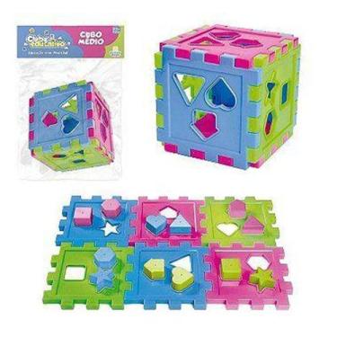 Imagem de Cubo Didático Infantil Colorido com 7 peças Tutty Toys