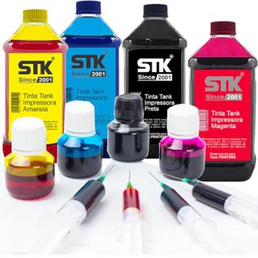 Imagem de Kit 4 Tintas Stkink Compatível Advantage 664 664XL 3776 3636 2676 2136 2135 1,25 Litro