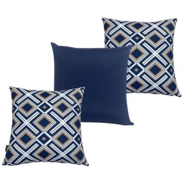 Imagem de Kit 3 Capas de Almofada Impermeável Belize Zíper Invisível 45cmx45cm -
