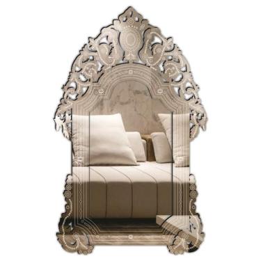 Imagem de Espelho Decorativo Veneziano Sala Quarto 50x82 3885 - CREATUS, prata