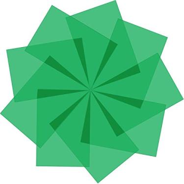 Imagem de Pacote com 9 filtros de gel com sobreposições coloridas, filtro de luz de gel corretivo, folhas plásticas de filme colorido transparente, 29 x 21 cm (verde)