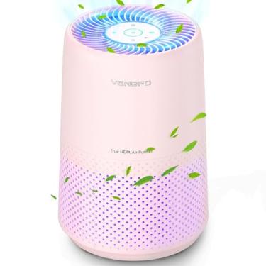 Imagem de VENDFO Purificador de ar ambiente, rosa creme
