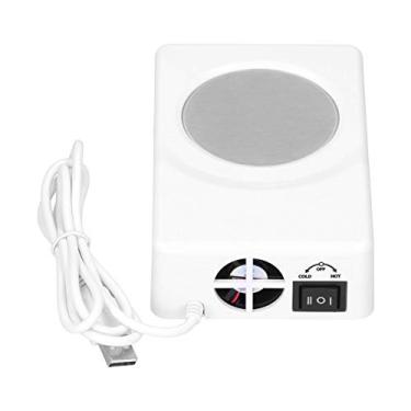Imagem de Akozon Mini Geladeira para Carro Refrigerador USB e Tapete para Copos Aquecedores - Refrigerador Portátil de Bebidas para Carro, Escritório e Casa - Suporte Compacto para Bebidas