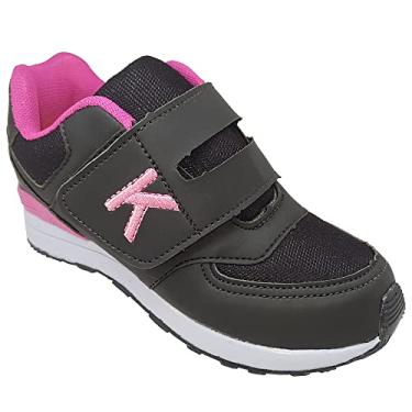 Imagem de Tênis Infantil Feminino KidStar Juvenil Escolar sem Cadarço Tamanho:31;Cor:Preto