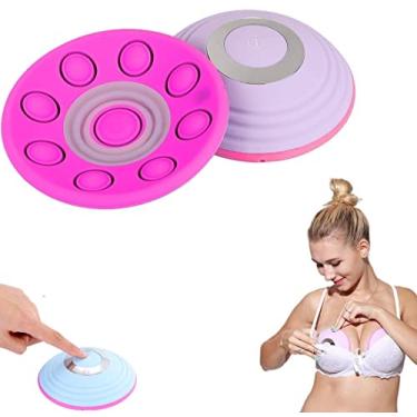 Imagem de Dispositivo de melhoria dos seios sem fio para massagem nos seios. Desbloqueia os seios. Evita flacidez. Lavável. Controle de telefone por compressa quente para expansão do peito e relaxamento da dor no peito