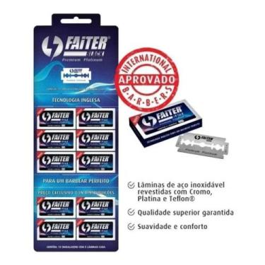 Imagem de Lâmina De Barbear Faiter 10 Cartelas - Total 500 Lâminas - Faiter Blac