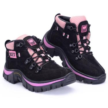 Imagem de Ketter Boots Bota Feminina Couro Legitimo Médio Tenis Adventure, Preto