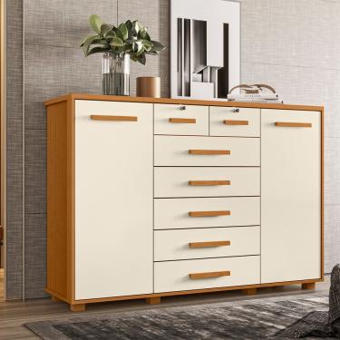 Imagem de Cômoda Palumoveis Fontana com 7 Gavetas e 2 Portas – 160cm de Largura
