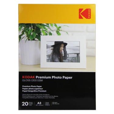 Imagem de Papel Fotográfico KODAK A3 Premium 200g Glossy 20 Folhas