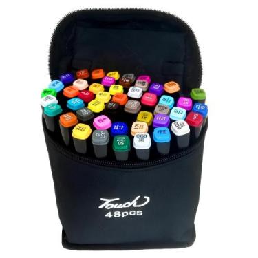 Imagem de Caneta Marcador para Colorir Desenho Professional, Pontas Duplas - EUR