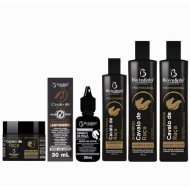 Imagem de Kit Cavalo de Raça + Tônico Capilar: Força, Crescimento e Brilho para seus Cabelos 5 Itens