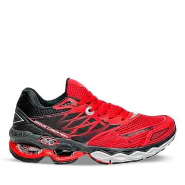 Imagem de Tenis Masculino Academia Esportivo Corrida Adulto Wave Creation Confortavel (Vermelho, BR, Adulto, Numérico, 40)