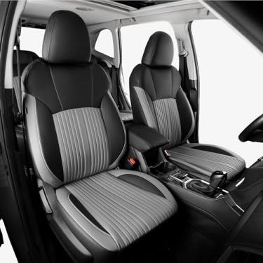Imagem de FEINEPRO Capas de assento personalizadas para Forester 2019 2020 2021 2022 2023 2024 - Conjunto completo de capas de assento de carro Nappa com capa de console à prova d'água para Forester Premium