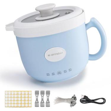Imagem de Derretedor de Cera OFFNOVA 1,2L - 1kg com Bico e Suprimentos (Azul)