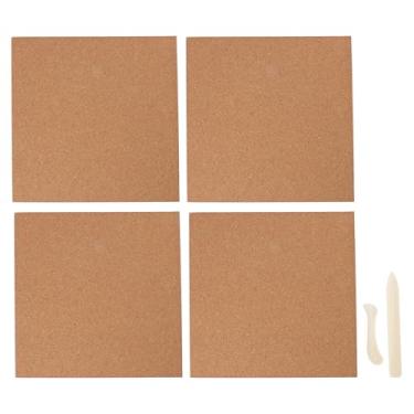 Imagem de 12x12 Polegadas de Trabalho de Vidro de Vitral, Manchado de Vidro de Vitral de Vitrais da Placa de Cortiça Resistindo a Calor Com 2 Raspadores para Pequenos Projetos e Ferramentas