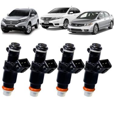 Imagem de 4x Bico Injetor Honda 9 Furos New Fit Civic Crv City Flex - Keihin