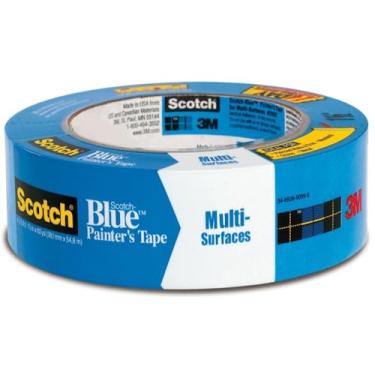 Imagem de 3M Scotch-Blue 2090 Papel crepe de libera o segura para pintores de v rias superf cies Fita adesiva, 27 lbs/em resist ncia tra o, 60 m de comprimento x 1-1/2" de largura, azul (pacote com 6)