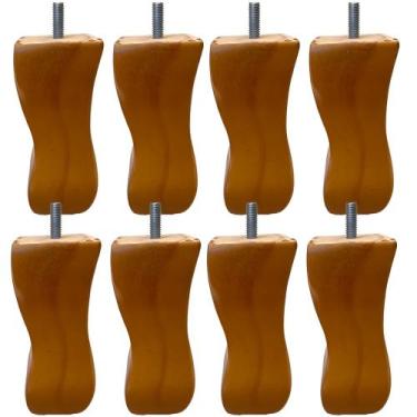 Imagem de Kit 16 Pés de Madeira Torneados Provençal V01 Luis Xv Mel 13 cm Móveis