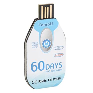 Imagem de USB Data Logger Gravador de Temperatura e Umidade Uso único Indicação LED Poderosa Descartável Nenhum Software Necessário para Monitoramento de Corrente Fria Até 10000 Pontos