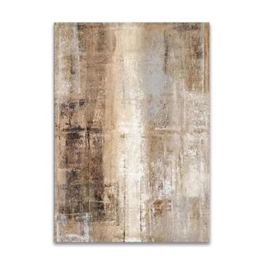 Imagem de Impressão em tela texturizada marrom abstrata moderna arte de parede abstrata em tela abstrata pintura de arte para sala de estar escritório casa decoração de parede 60 x 90 cm (23,7 x 35,5 pol) sem