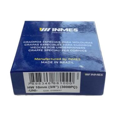 Imagem de Grampo industrial HW 10mm Inmes madeira molduras quadros 3000 unidades