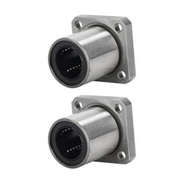 Imagem de LMK20UU, Rolamentos de Esferas Lineares do Flange Quadrado, 20mm Bore Dia 32 Mm OD 42mm L, Aço Rolante, para Equipamento de Medição de Coordenadas Digitais
