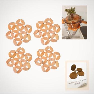 Imagem de Kit 4 Descanso/apoio/esteira P Panela De Bambu