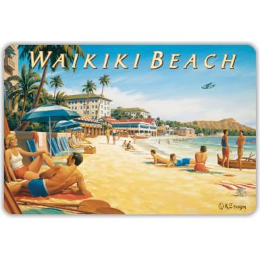 Imagem de Pacote de 30 cartões postais vintage havaiano - Waikiki Beach II por Kerne Erickson